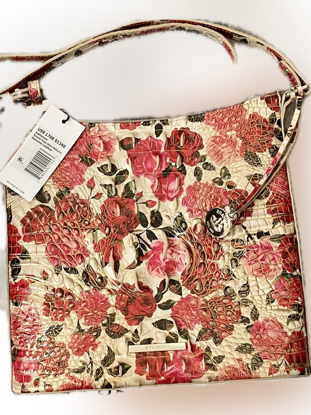 Brahmin Katherine Romantic Roses Ombré Melbourne Crossbody/Shoulder Bag
